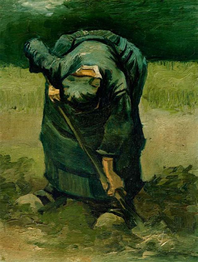 David Lodge&#039;s favourite painting, A Peasant Woman Digging by Vincent Van Gogh.