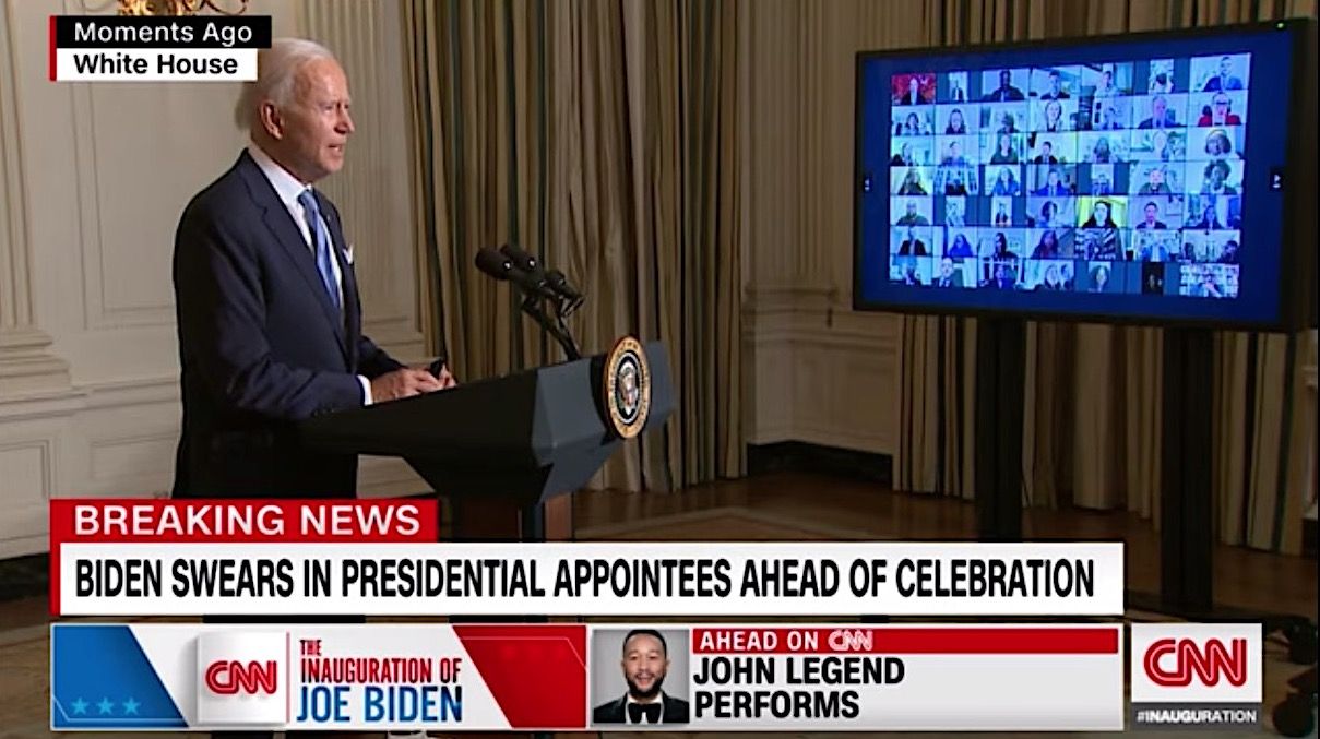 Biden swears in new hires