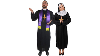 Priest and nun Halloween couple costumes