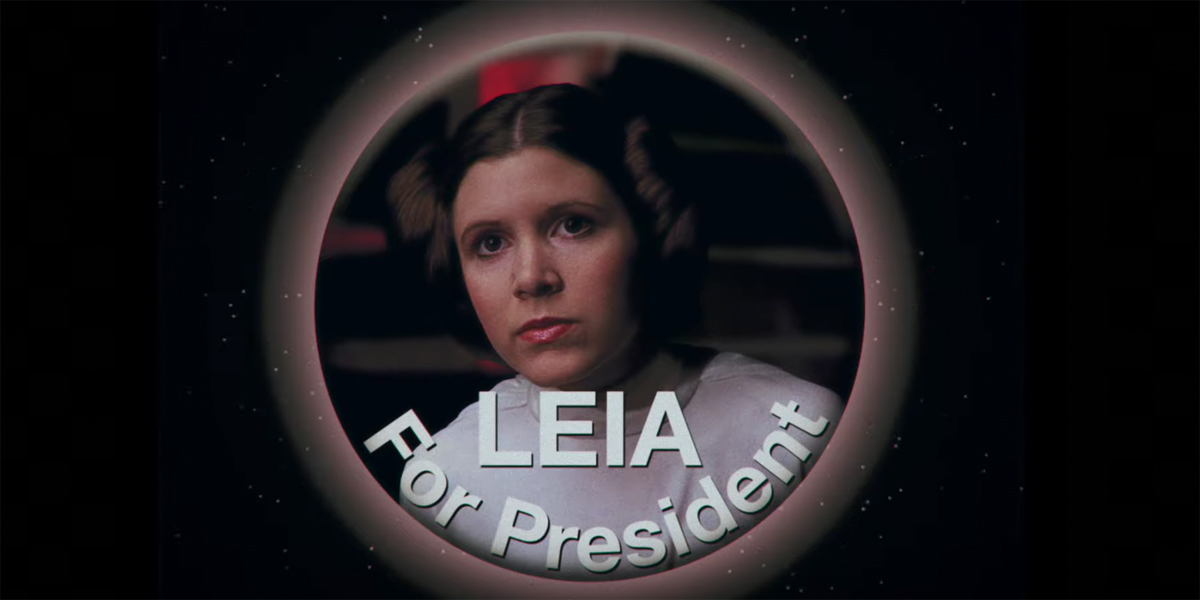 Leia For President pin