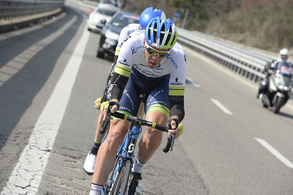 Orica's Luke Durbridge Mathew Hayman.