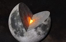 Artisti's impression of the moon's structure.