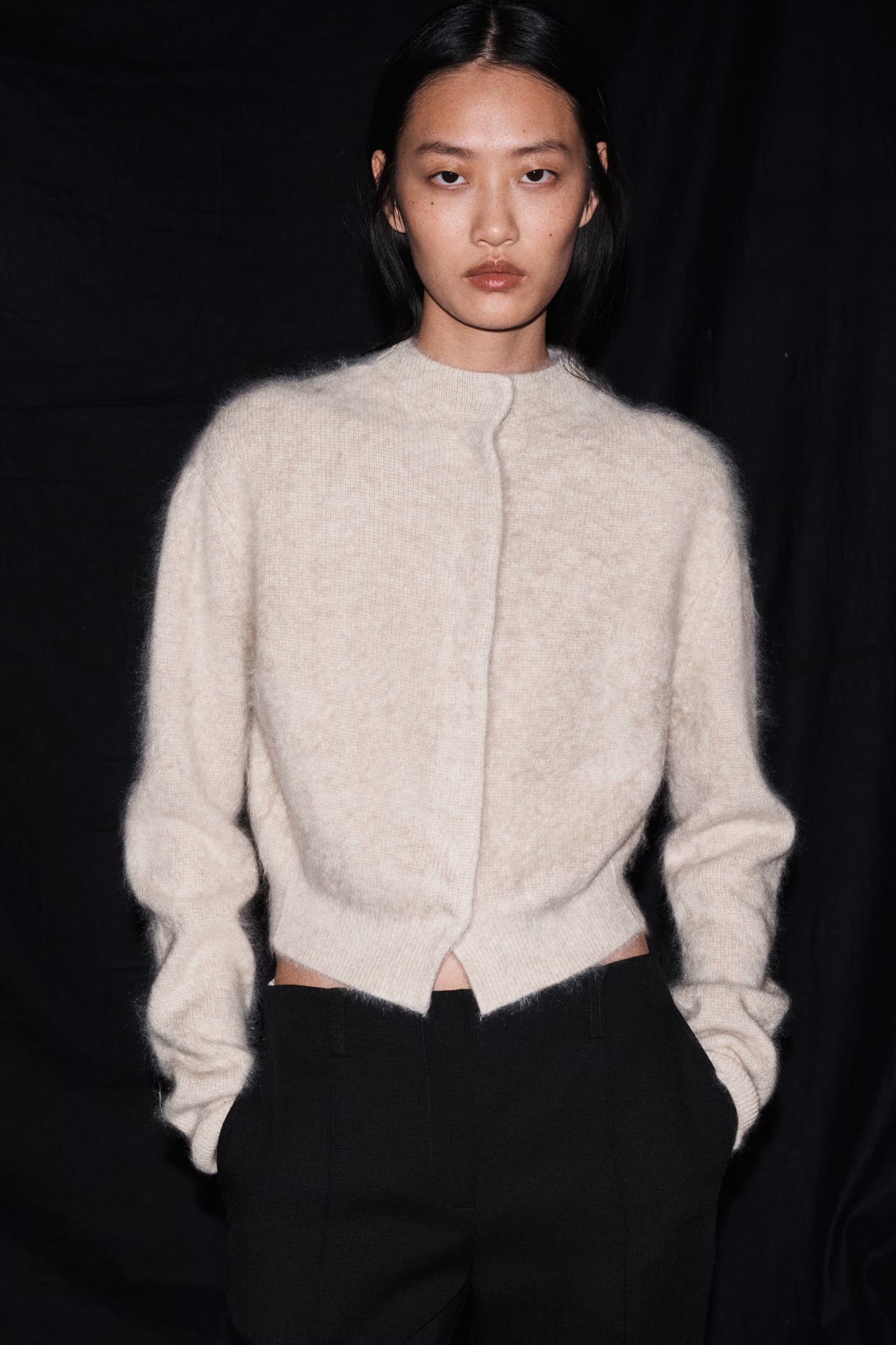 H&amp;amp;M, Brushed Cashmere Cardigan
