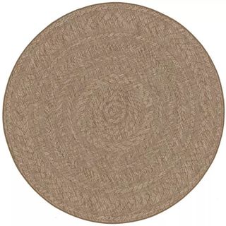 Round jute outdoor rug