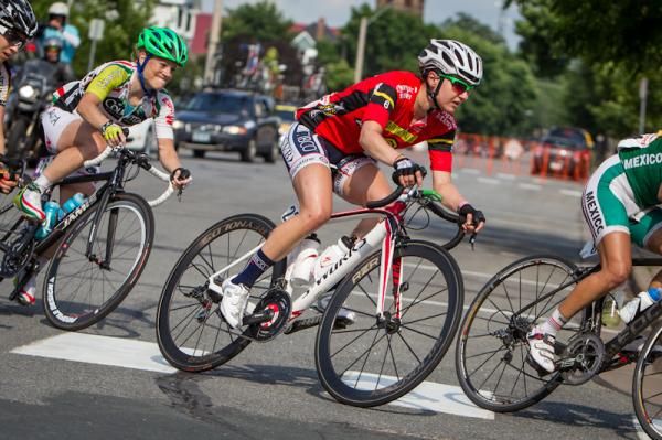 Megan Guarnier (TIBCO) heads into another day in the most aggressive rider jersey.