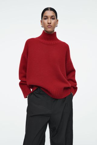 Chunky Pure Cashmere Turtleneck Jumper