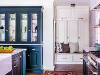 China cabinet painted a dark green