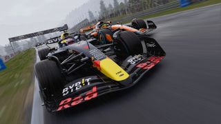 An F1 race in progress in F1 24.