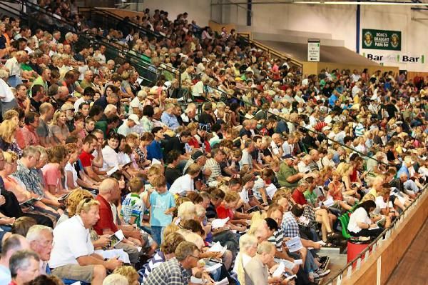 There was a huge crowd on hand to watch the night's action.