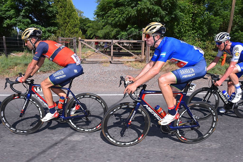 Race leader Ramunas Navardauskas (Bahrain-Merida)