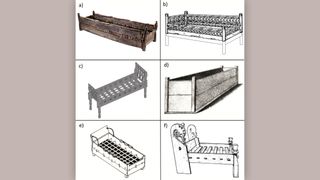A sampling of illustrations of bed burials examined for the study.