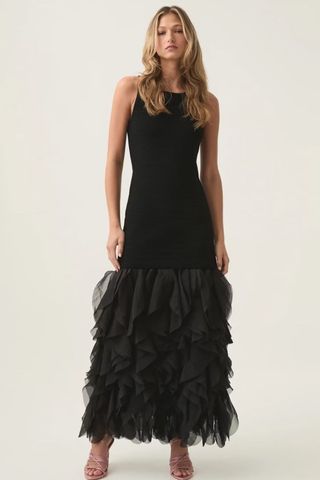 Aje Black Dress