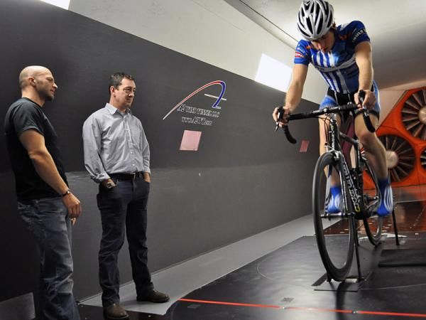 Scott Zwizanski's road bike set-up was tested as well.