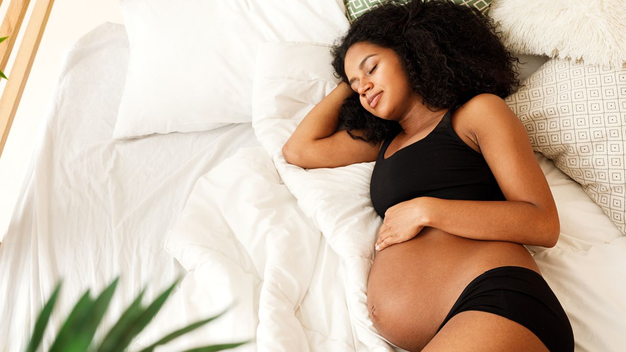 Pregnant woman sleeping