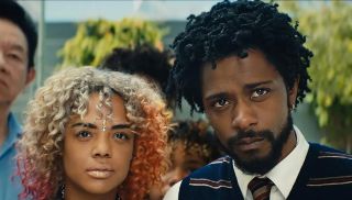 Tessa Thompson and LaKeith Stanfield in Sorry to Bother You