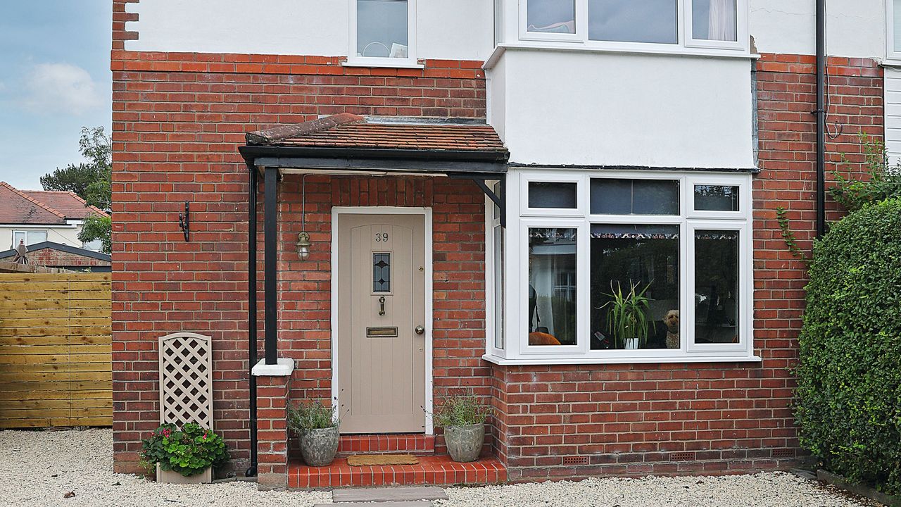 Exterior of house and front yard