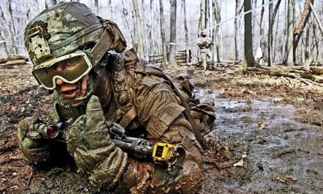 Are there some nicely shaped brows hiding behind this Army man's muddy cover? A new craze is cleaning up the usually rugged looks of some U.S. soldiers stationed in Afghanistan.