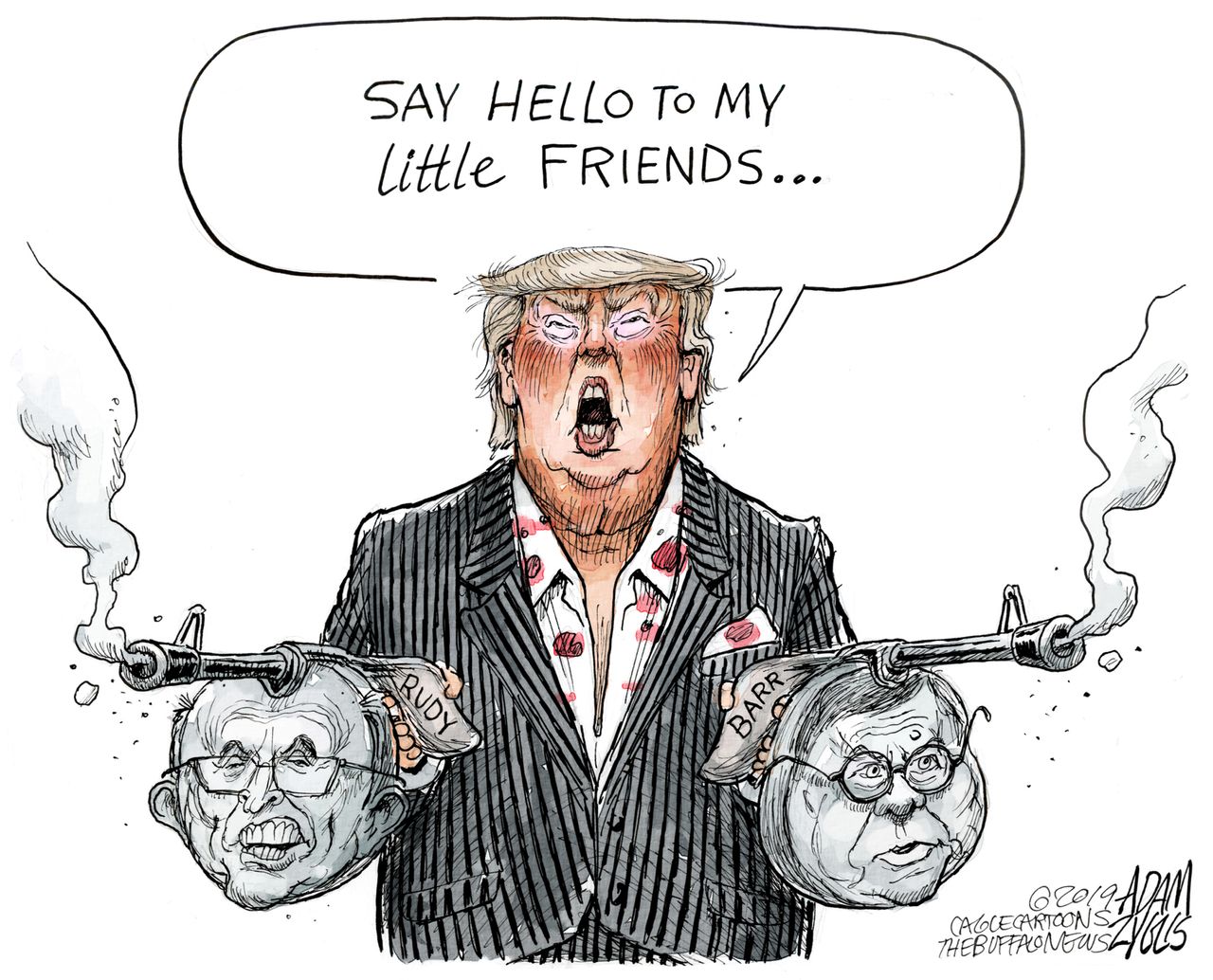 Political Cartoon U.S. Trump Ukraine Barr Giuliani