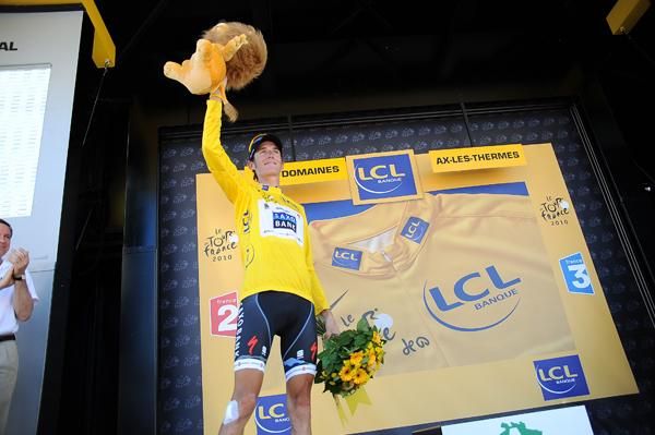 Andy Schleck (Saxo Bank) in yellow