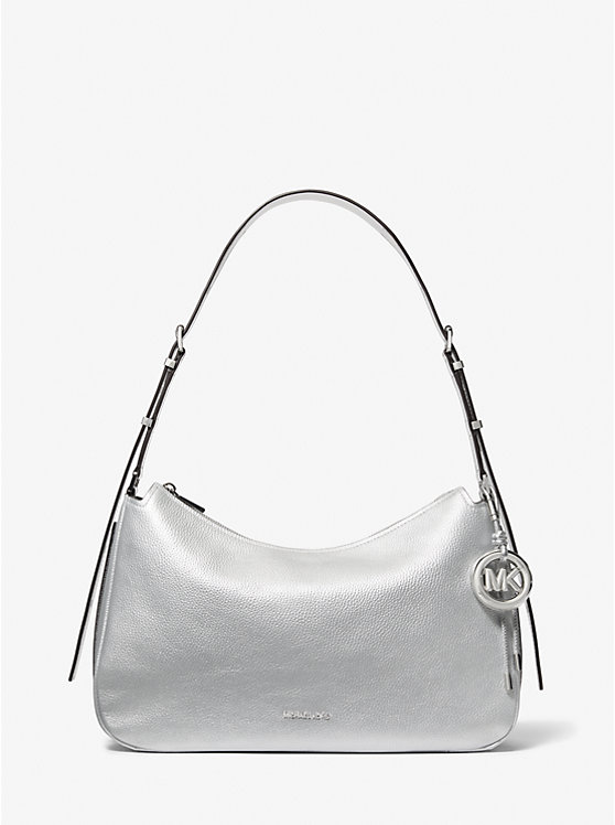 Nolita Medium Metallic Pebbled Leather Shoulder Bag