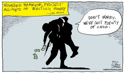 Editorial Cartoon U.S. Wounded Warrior Project