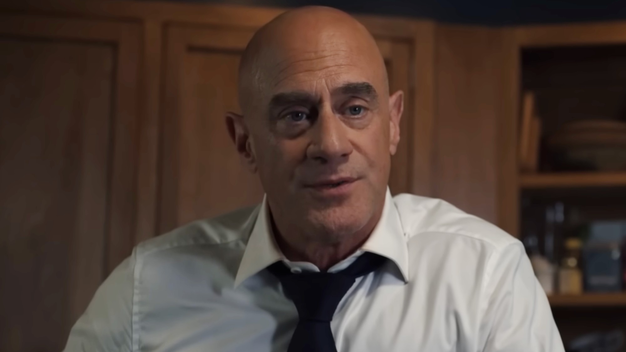 Christopher Meloni as Elliot Stabler on Law &amp; Order: Organized Crime.