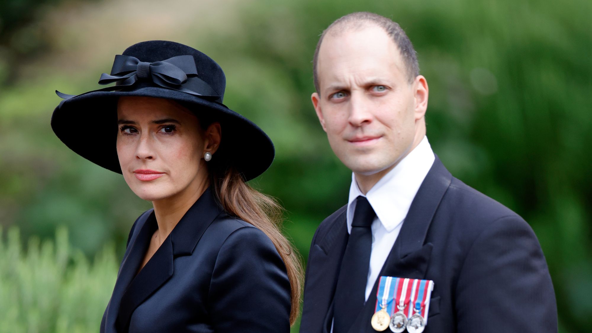Sophie Winkleman, Lady Frederick Windsor and Lord Frederick Windsor attend the Committal Service for Queen Elizabeth II