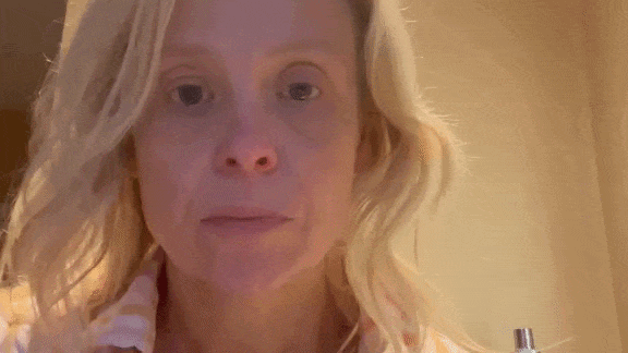 W&H Tester Network member Jenny Church applying Anua Niacinamide 10% + TXA 4% Serum to her face