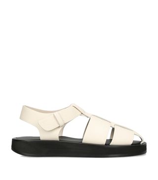 Womens the Row White Leather Fisherman Sandals | Harrods Uk