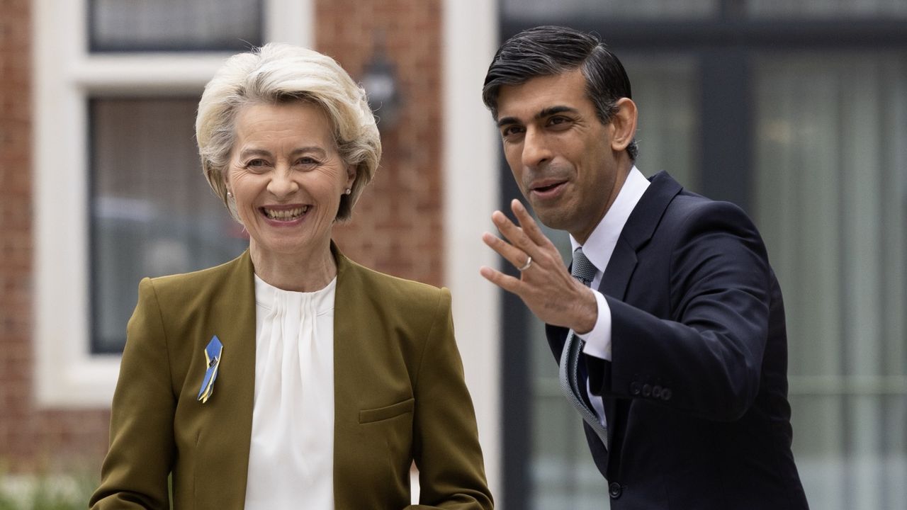 Ursula von der Leyen and Rishi Sunak 