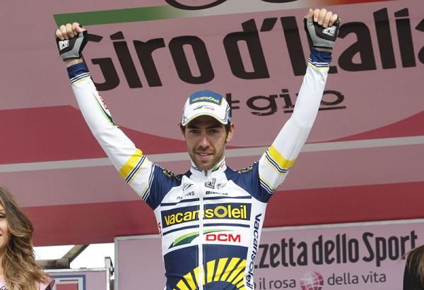 Thomas De Gendt (Vacansoleil - DCM) on the podium