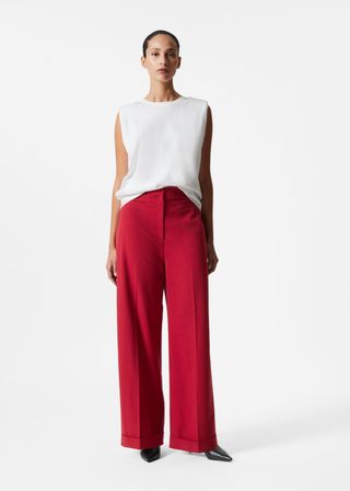 High-Waisted Tailored Trousers