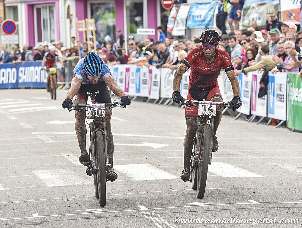 Leandre Bouchard (Team Canada) beats Florian Vogel ( Focus XC Team) for 20th