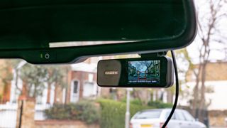 Miofive 4K dash cam mounted inside a vehicle