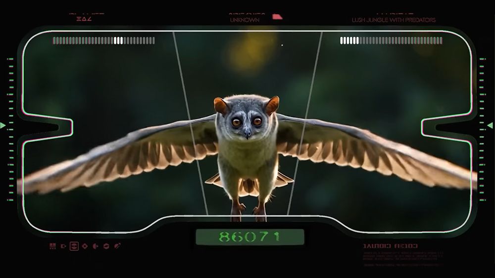 A still showing an animal from AI-generated video Star Wars Field Report