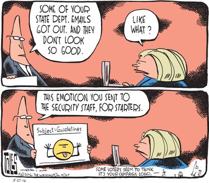 Political Cartoon U.S. Hillary Clinton Secure Server Email