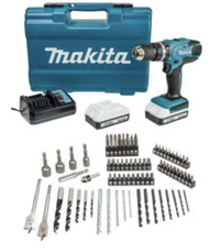 Makita HP457DWE10 18V 2 X 1.5Ah Li-Ion Cordless G-Series Combi Drill &amp; 74 Piece Accessory Set | Was £138 now £110 at Wickes | Save £28