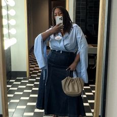Mecca James-Williams wearing a work outfit at a professional conference