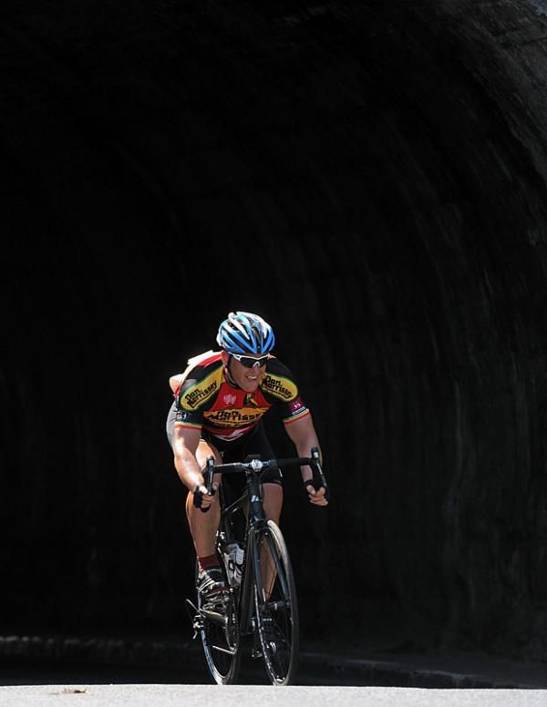 Robin Kelly (Dan Morrissey Speedy Spokes) on the approach to Skerries