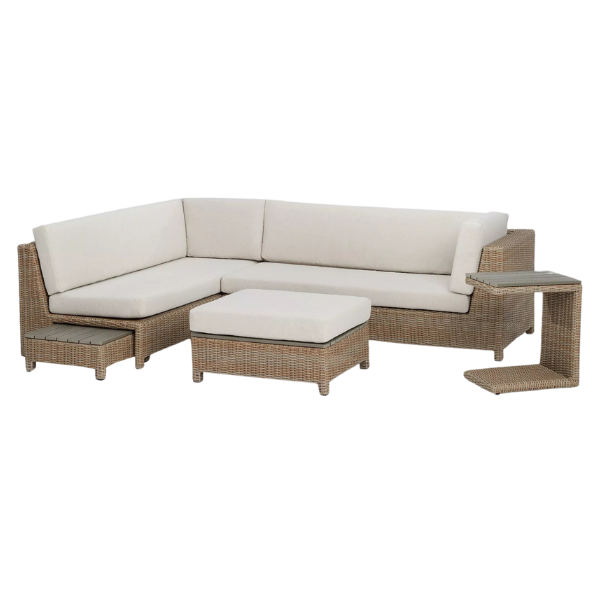 John Lewis, John Lewis Platform Rattan Modular 6-Seater Garden Lounging Set