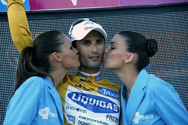 Daniele Bennati (Liquigas) with kisses thanks to claiming the classification.