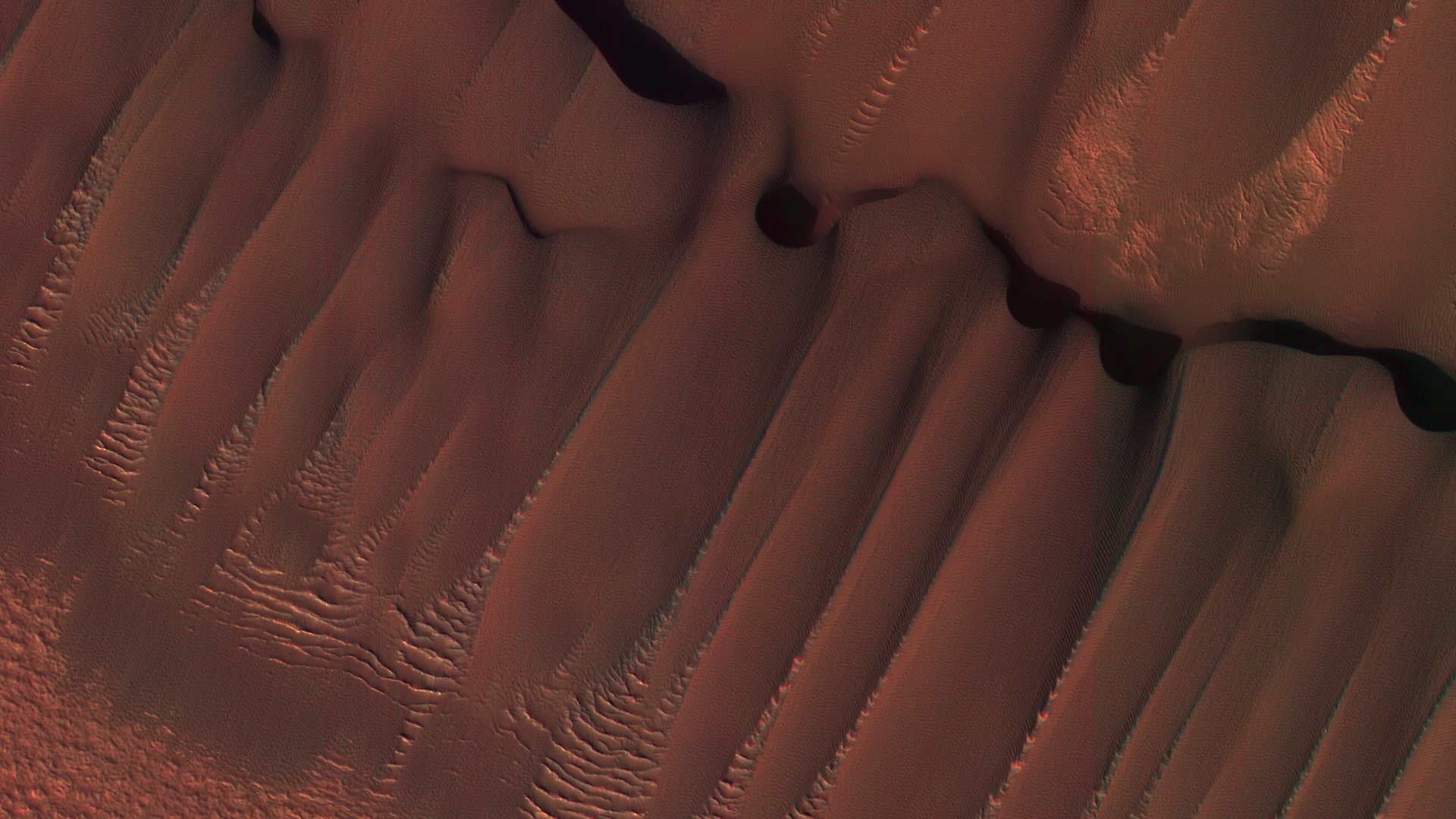 Space photo of the week: Stunning sand dunes slash across Mars' polar ice cap