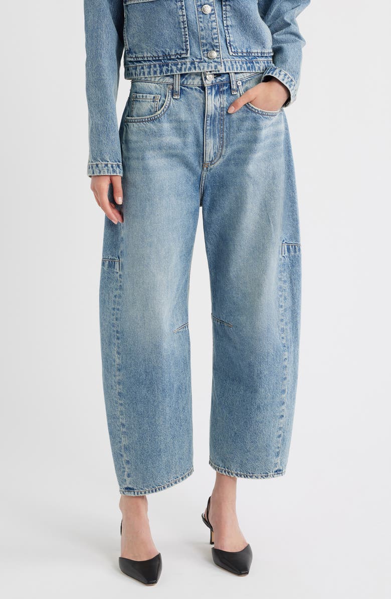 Charlie Super High Waist Crop Barrel Jeans