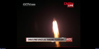 China launched the Tiangong-1 space lab module Sept. 29, 2011.