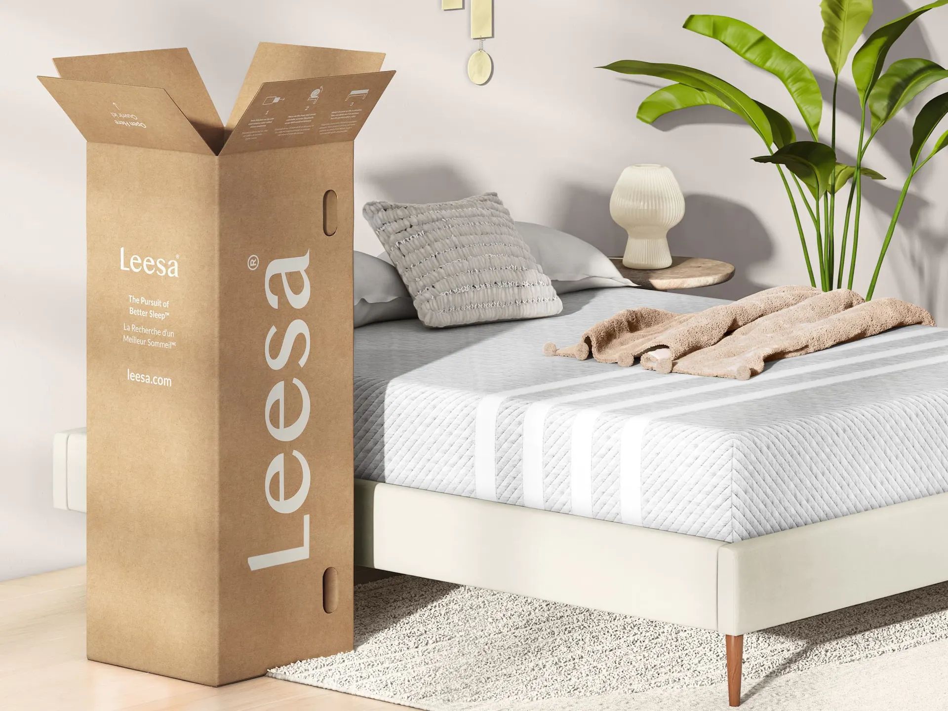 Leesa original mattress set up
