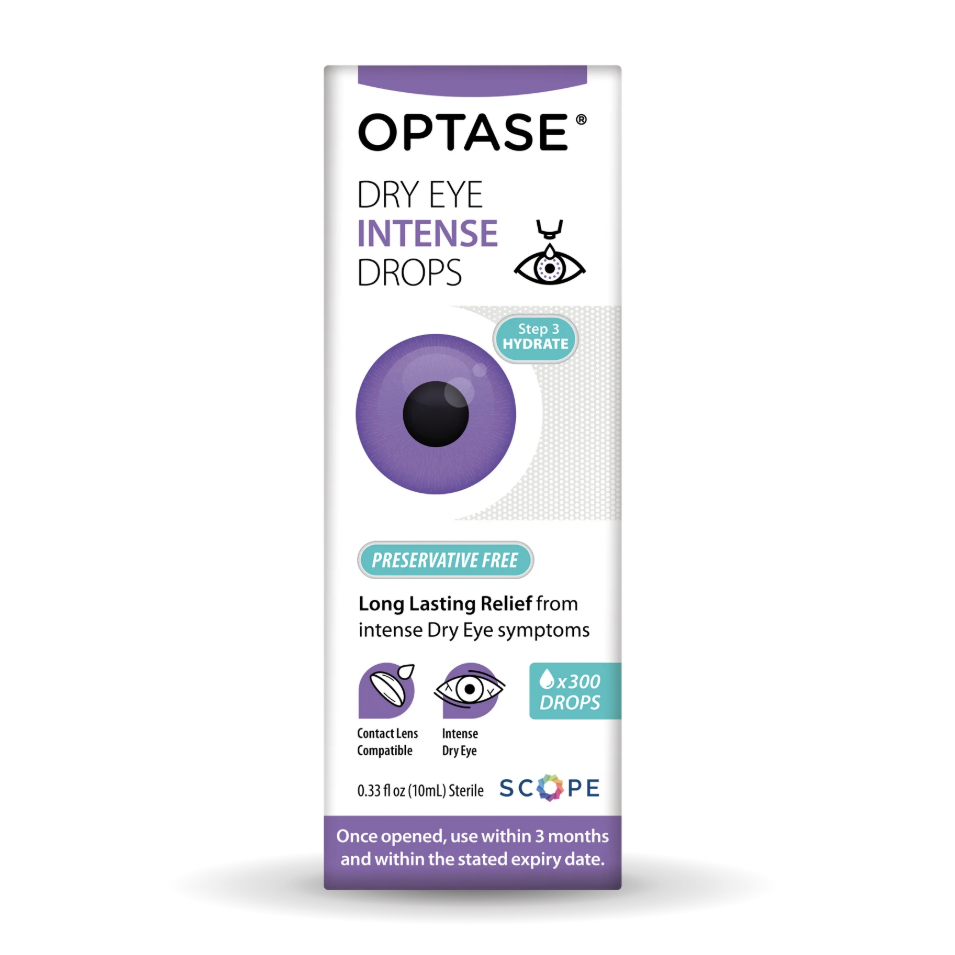 Optase Dry Eye Intense Drops, 0.33 Fl Oz, Eye Lubricant Provides Protection for Moderate to Severe Dry Eye Symptoms
