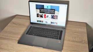 Honor MagicBook 16 (2022) review: laptop on a table