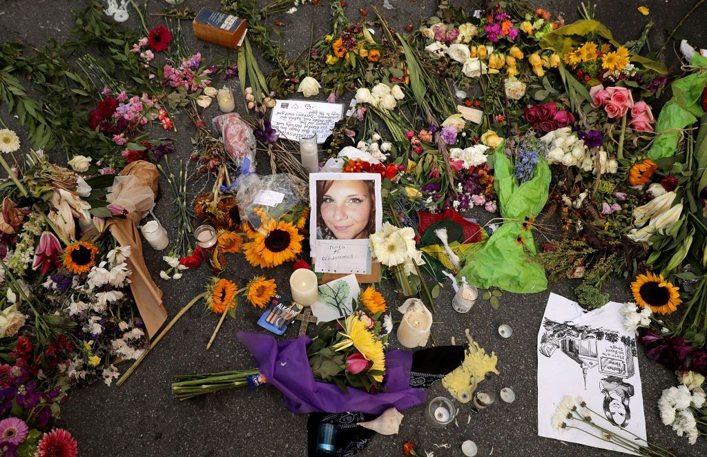 A memorial to Heather Heyer.