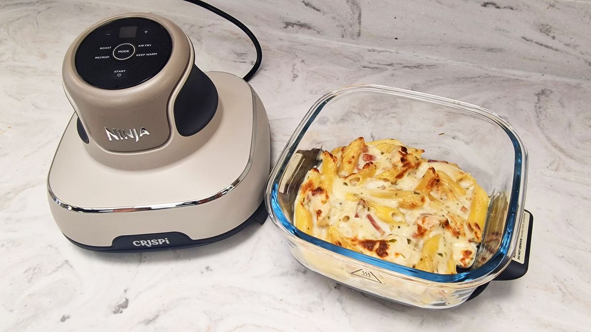 Ninja Crispi air fryer being tested in the Tom's Guide test kitchen