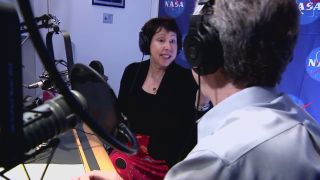 Nicky Fox speaking to Jim Green in the Gravity Assist studios.